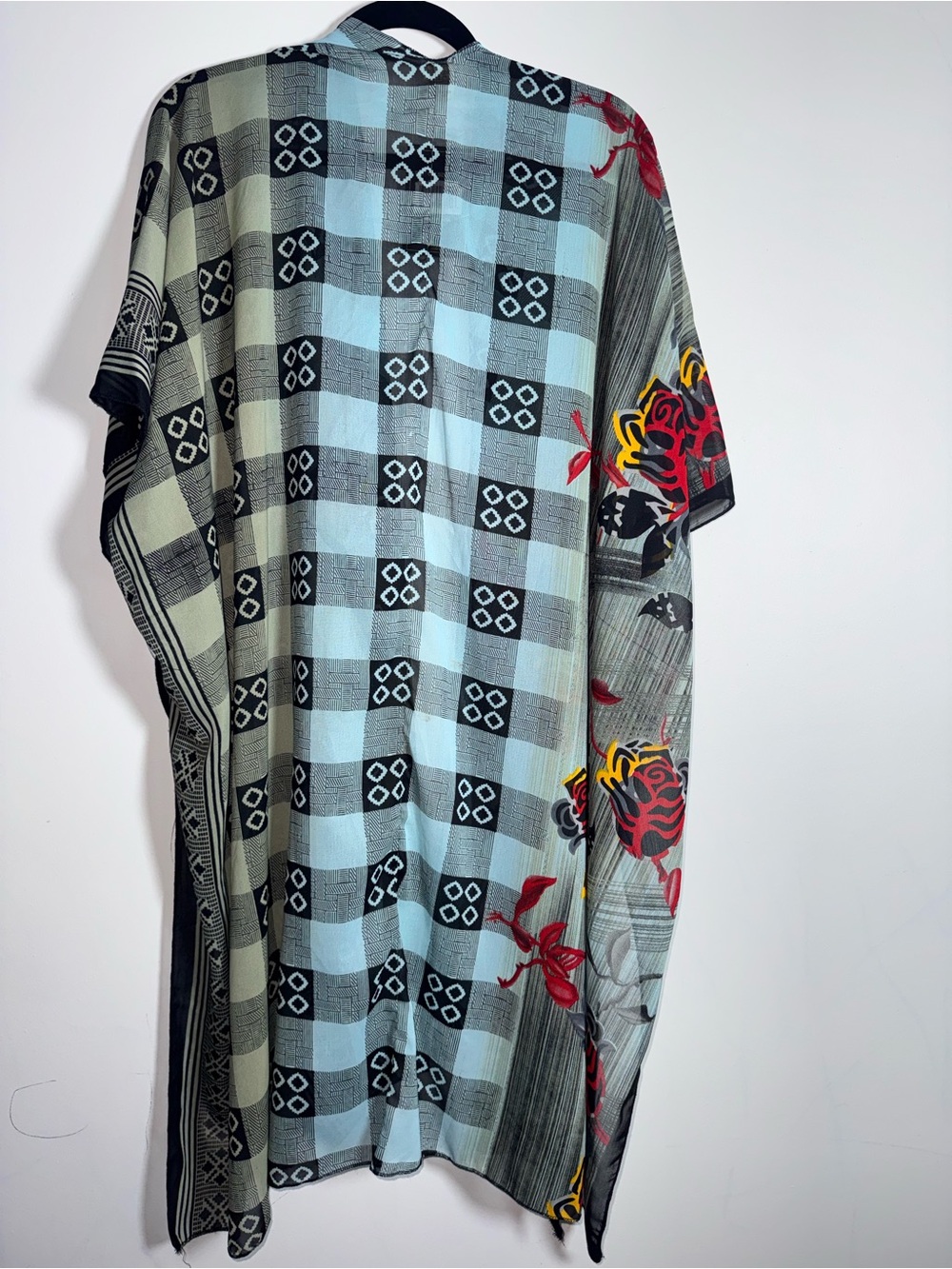 NWT 7 Islands Mixed Print Boho Kimono Cardigan One Size - Picture 5 of 5